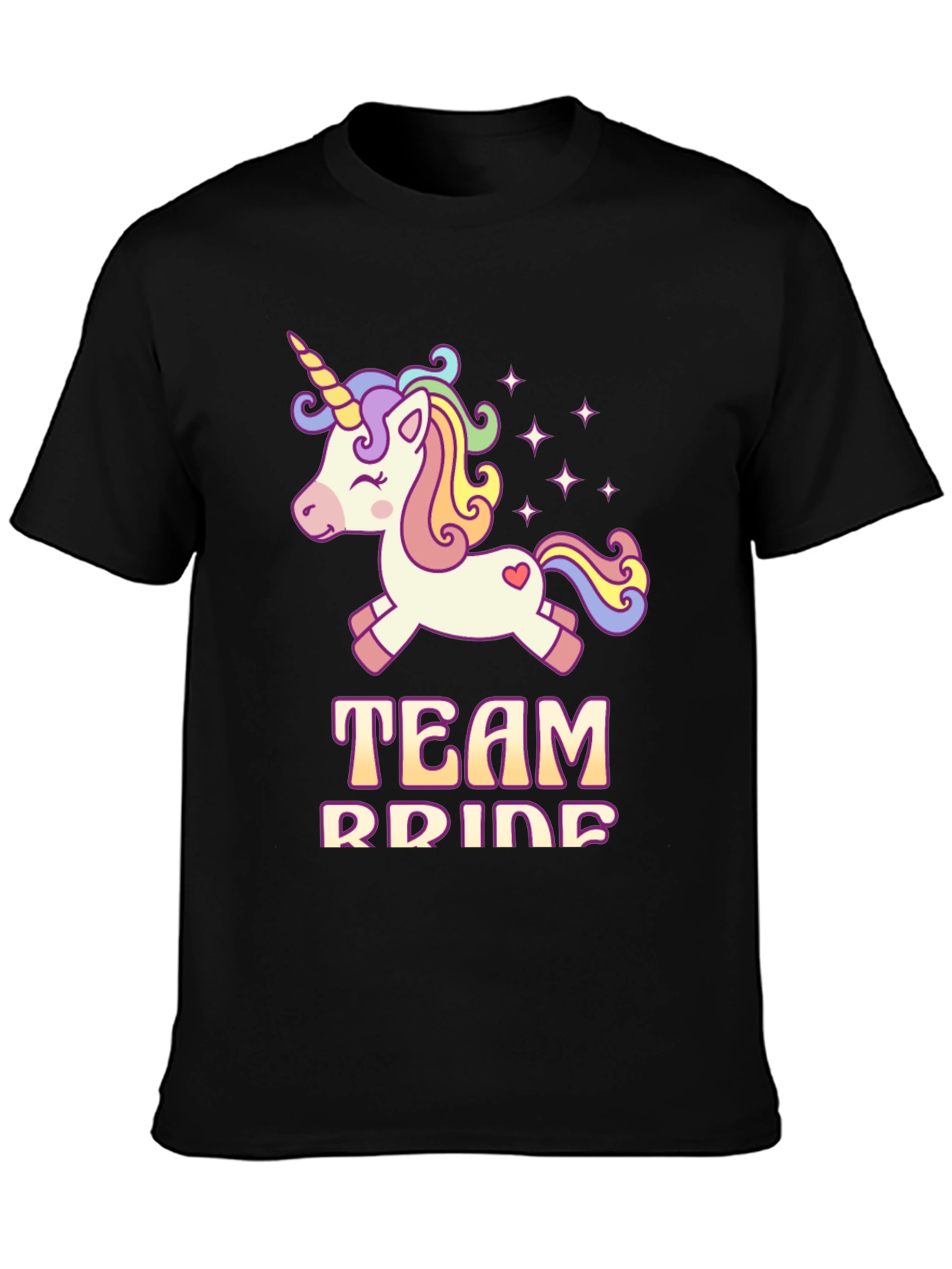 Team Bride Unicorn Graphic T-Shirt
