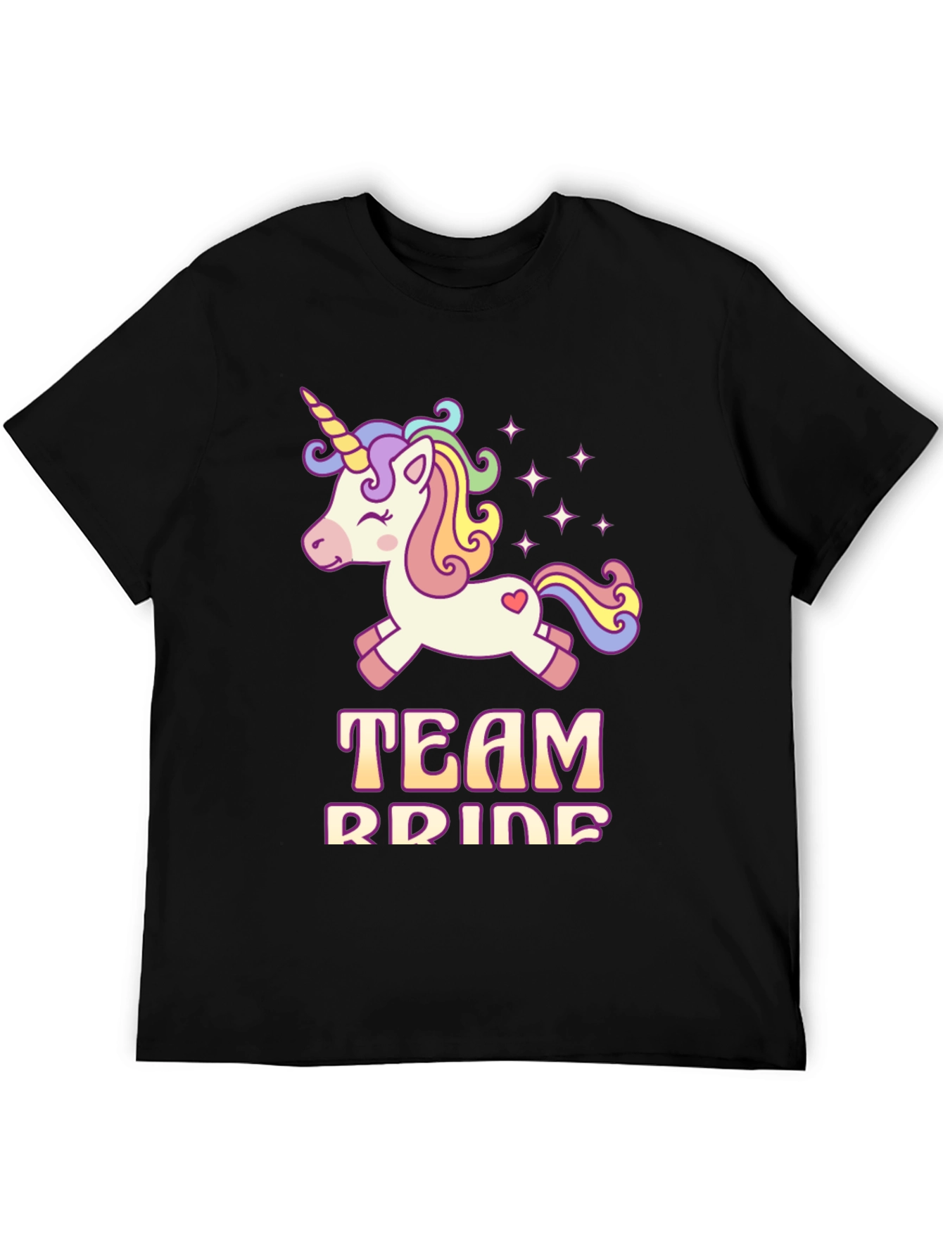 Team Bride Unicorn Graphic T-Shirt