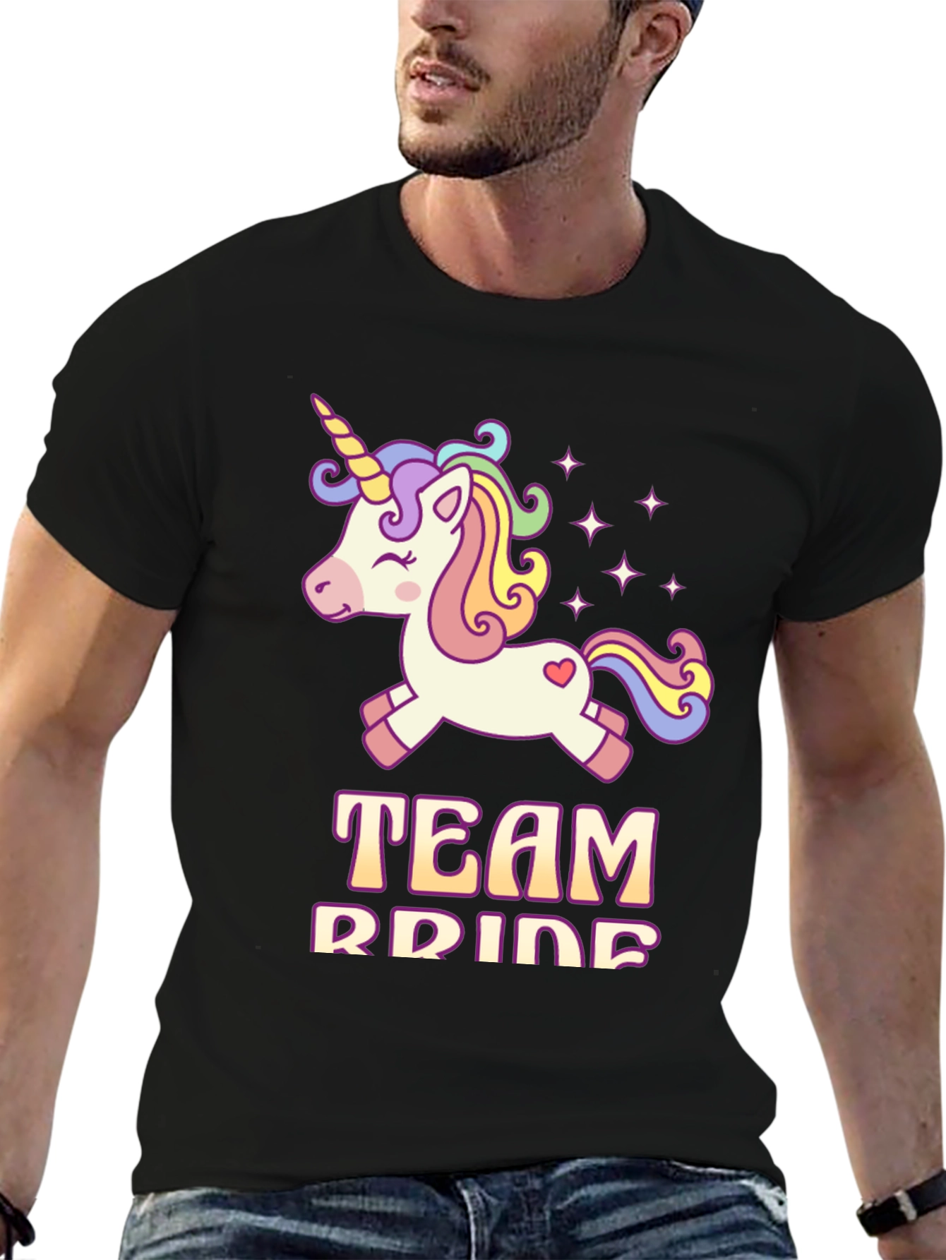 Team Bride Unicorn Graphic T-Shirt
