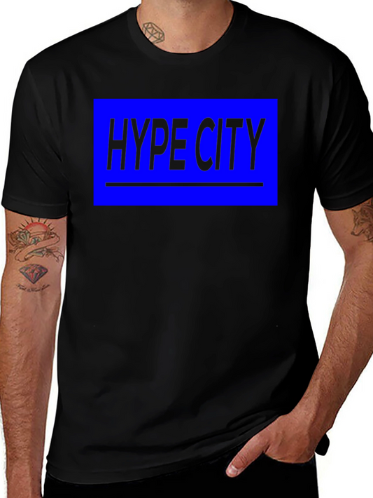 Hype City Black Graphic Tee - Bold Streetwear Style