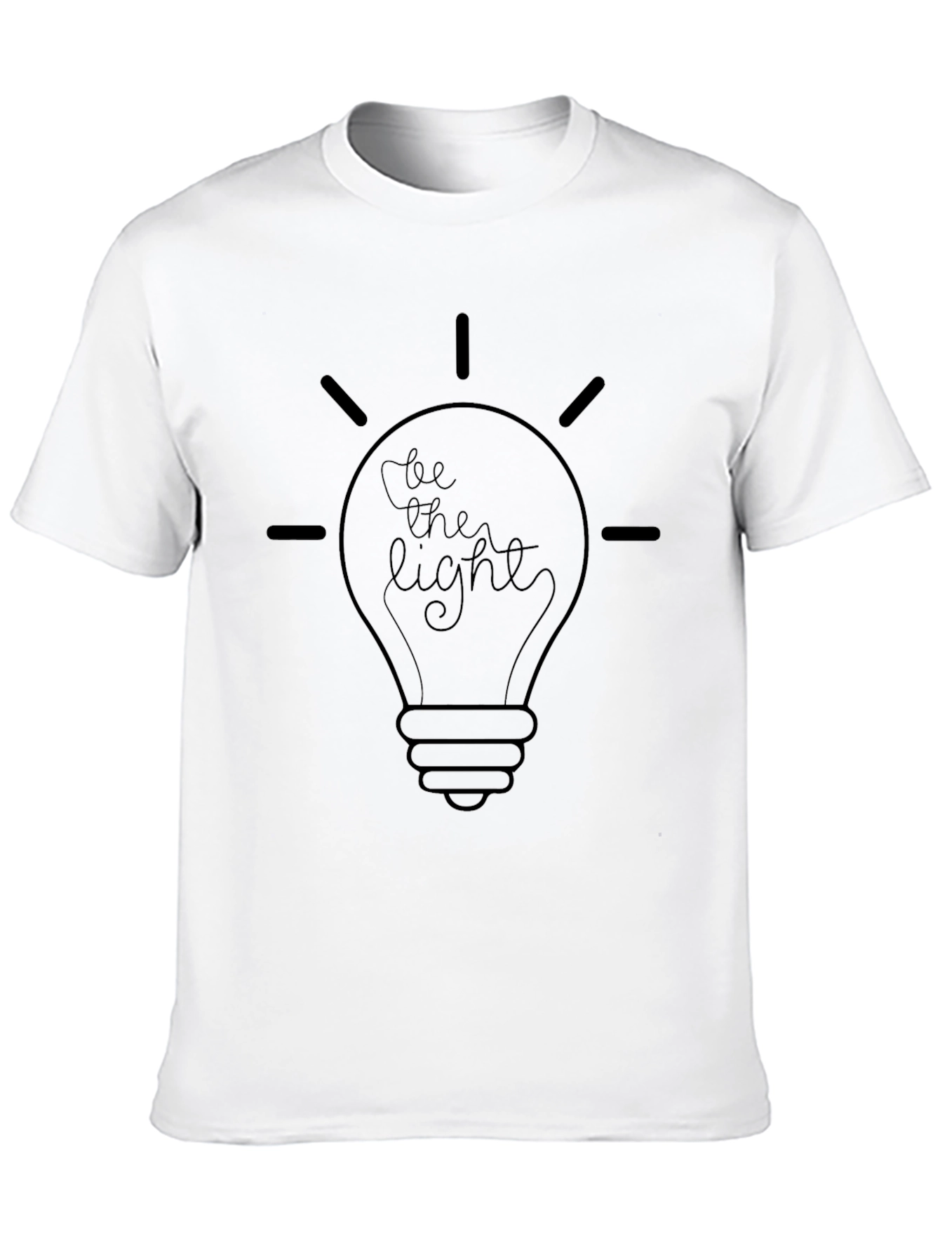 Be the Light T-Shirt - Black Crew Neck