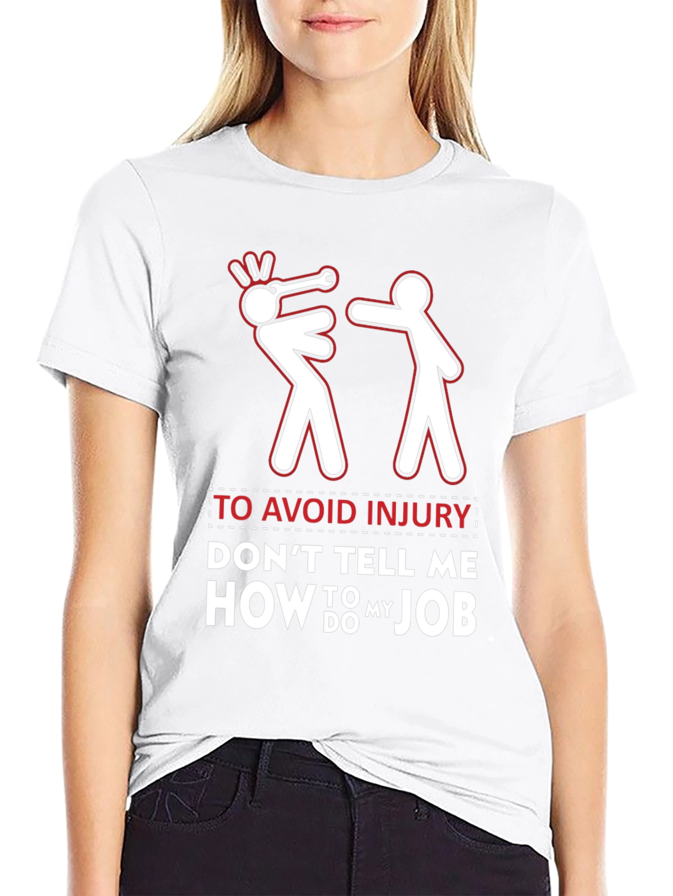 Avoid Injury Funny Job Humor Graphic Tee