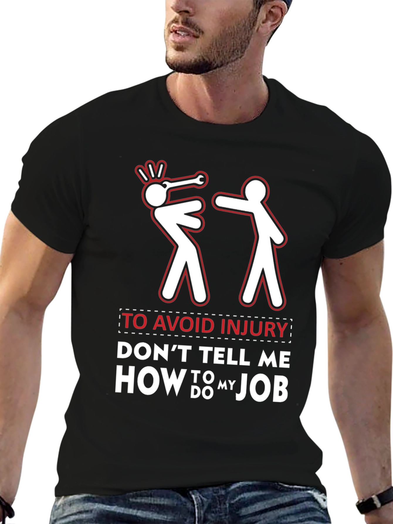 Avoid Injury Funny Job Humor Graphic Tee