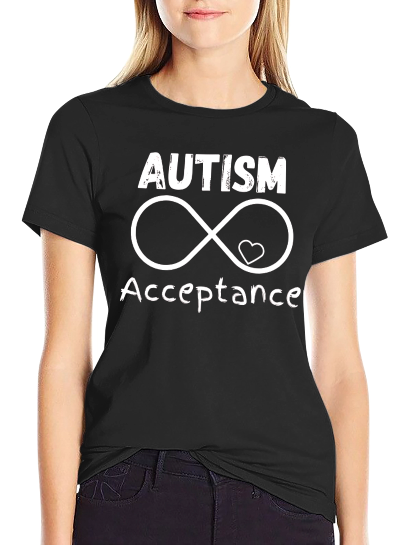Autism Acceptance T-Shirt Infinity Heart