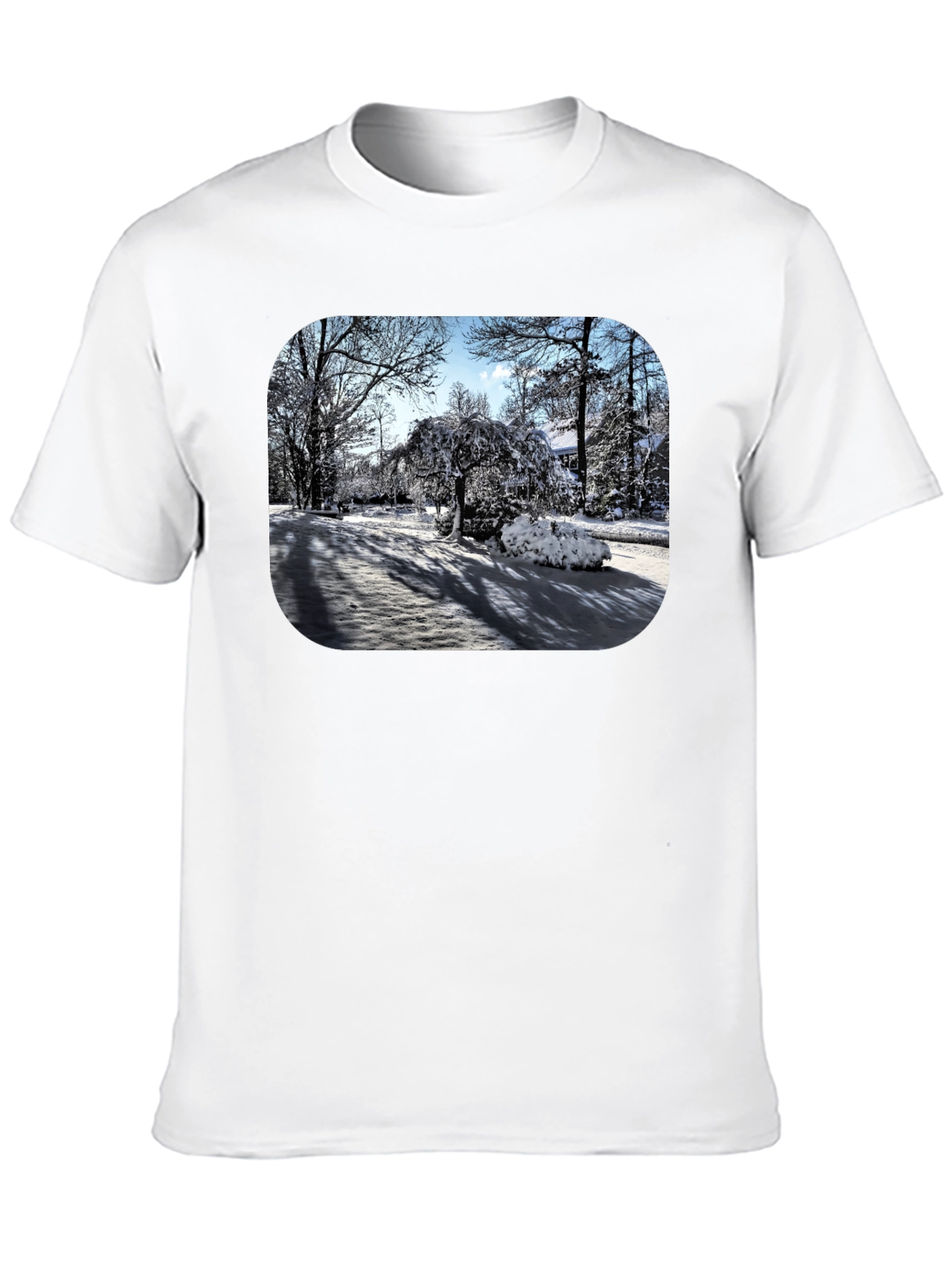 Winter Scene Graphic Tee - Black