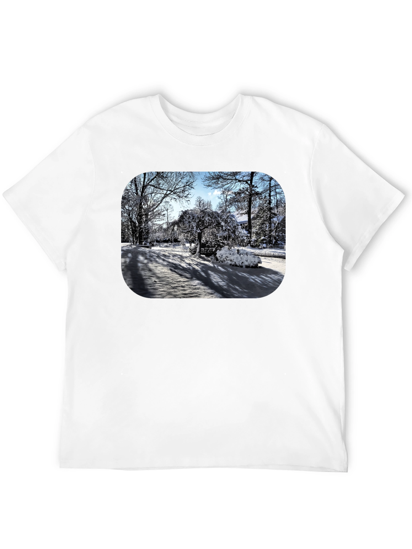 Winter Scene Graphic Tee - Black