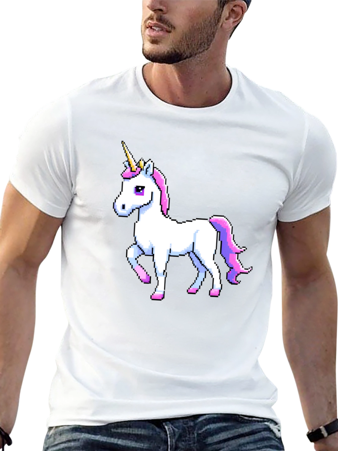 Pixel Unicorn Black T-Shirt