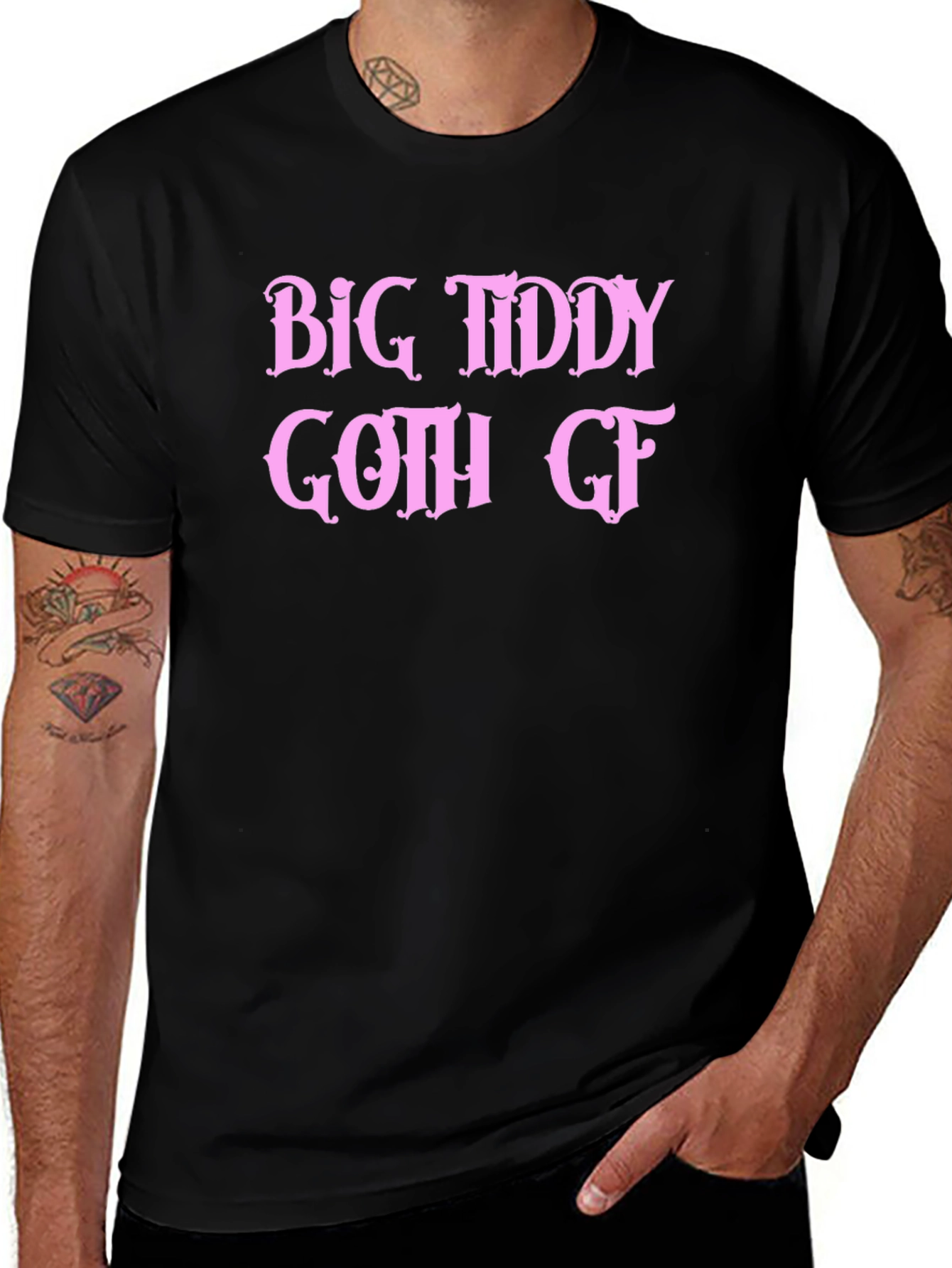 Big Tiddy Goth GF Graphic Tee - Black T-Shirt