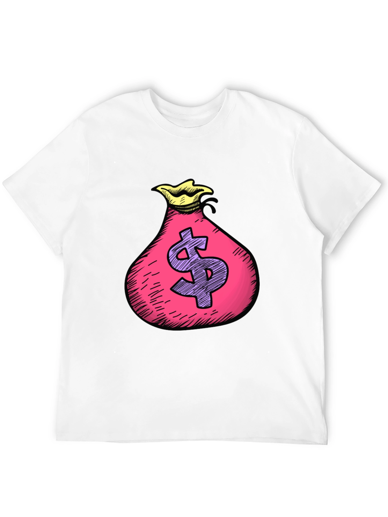 Money Bag Graphic T-Shirt - Black Cotton Tee