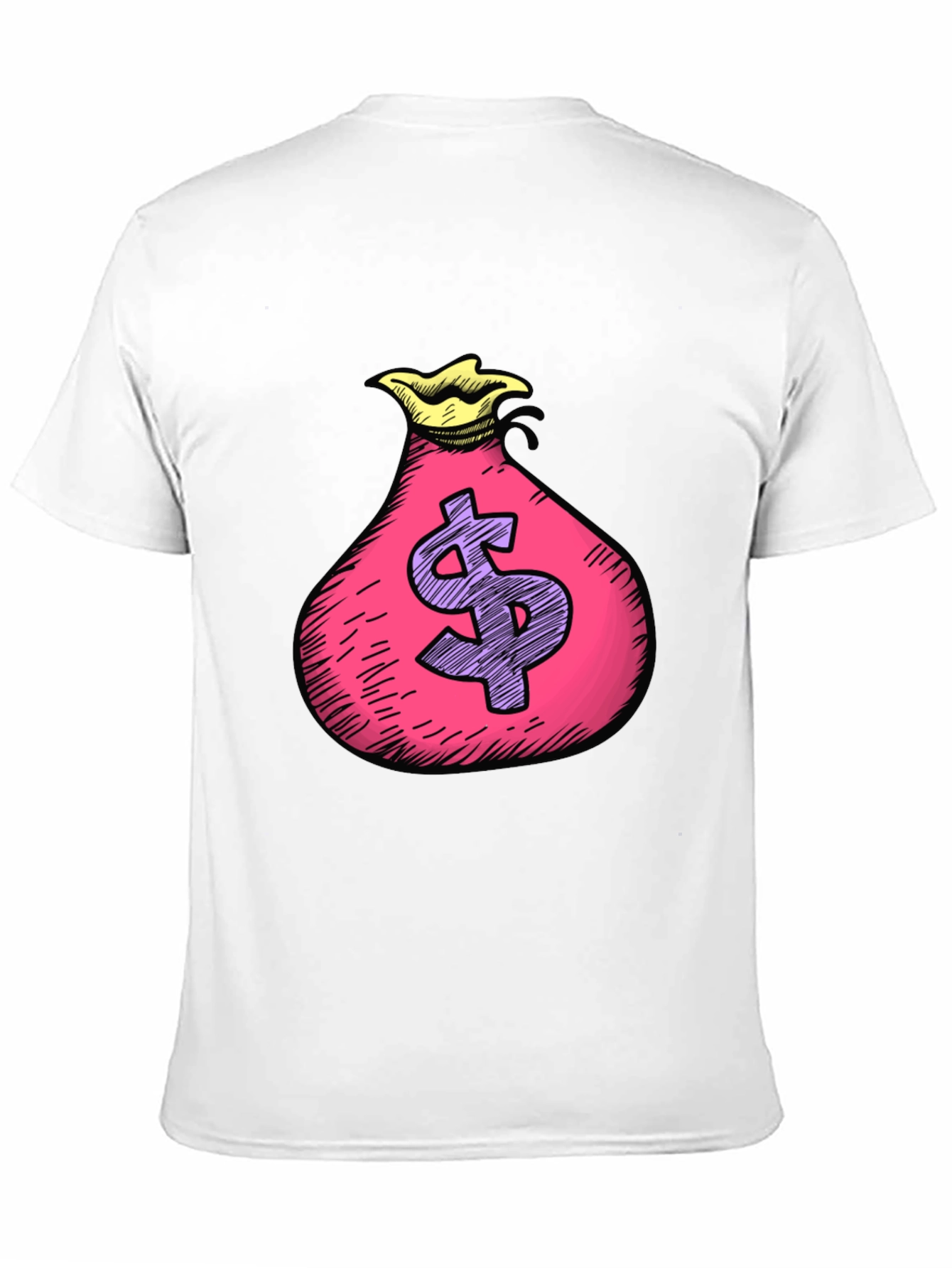 Money Bag Graphic T-Shirt - Black Cotton Tee
