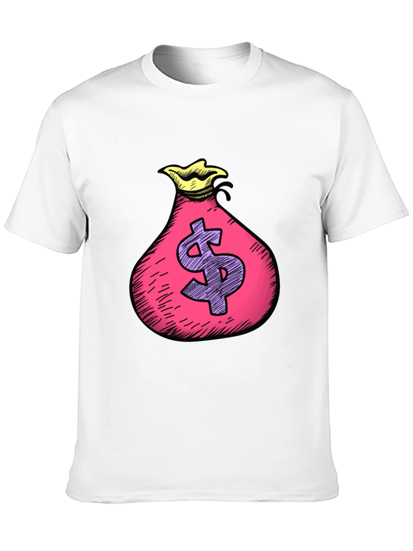 Money Bag Graphic T-Shirt - Black Cotton Tee