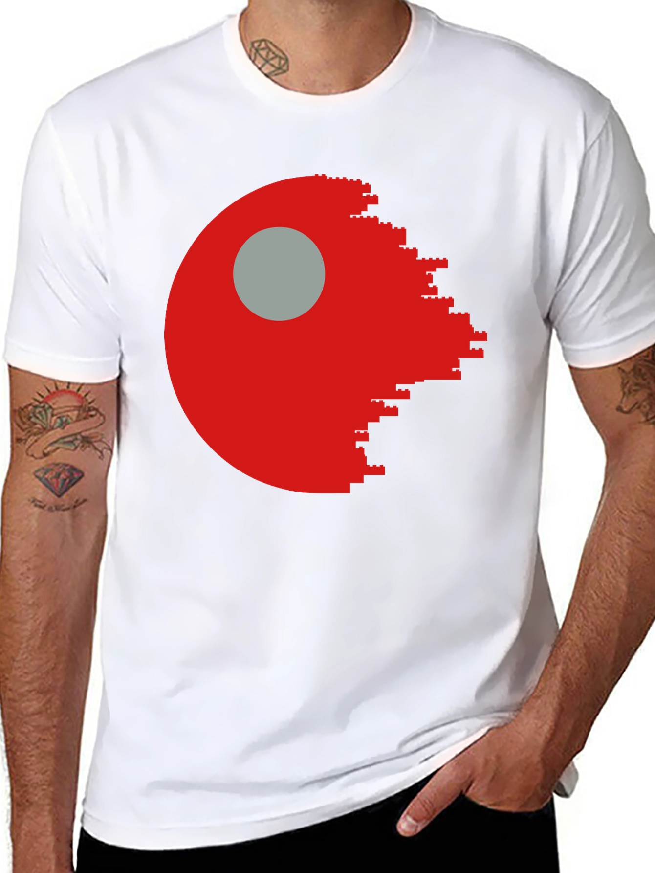 Lego Death Star Graphic T-Shirt - Mens Black Tee