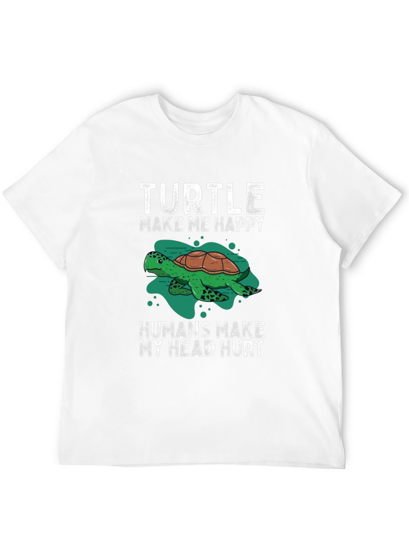 Turtle Make Me Happy Graphic T-Shirt