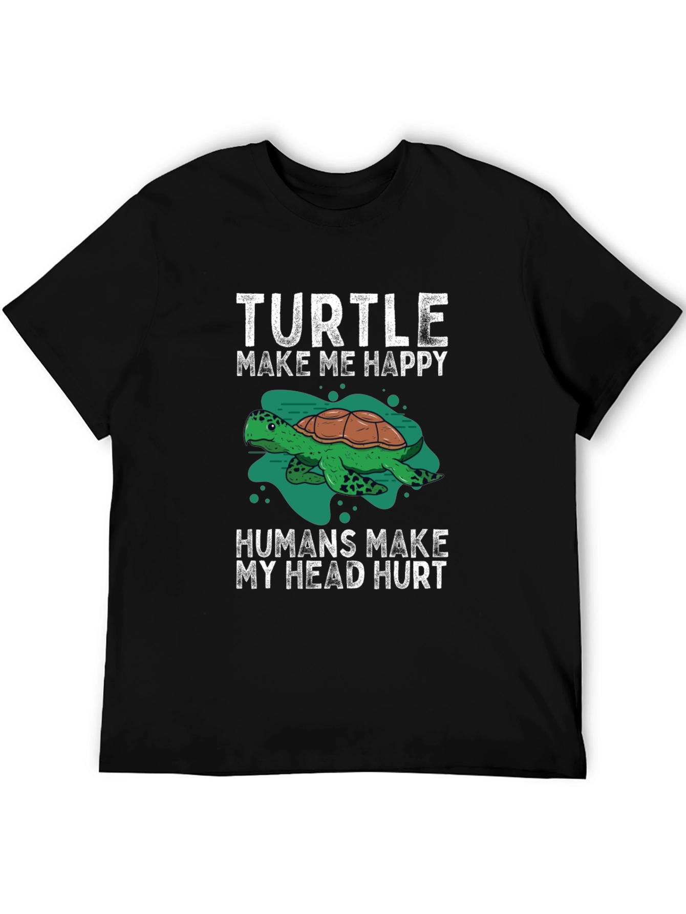 Turtle Make Me Happy Graphic T-Shirt