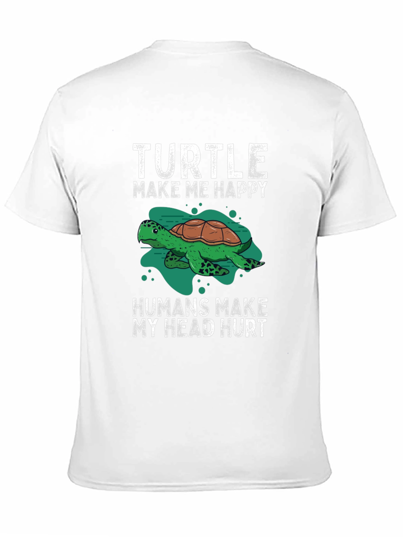 Turtle Make Me Happy Graphic T-Shirt