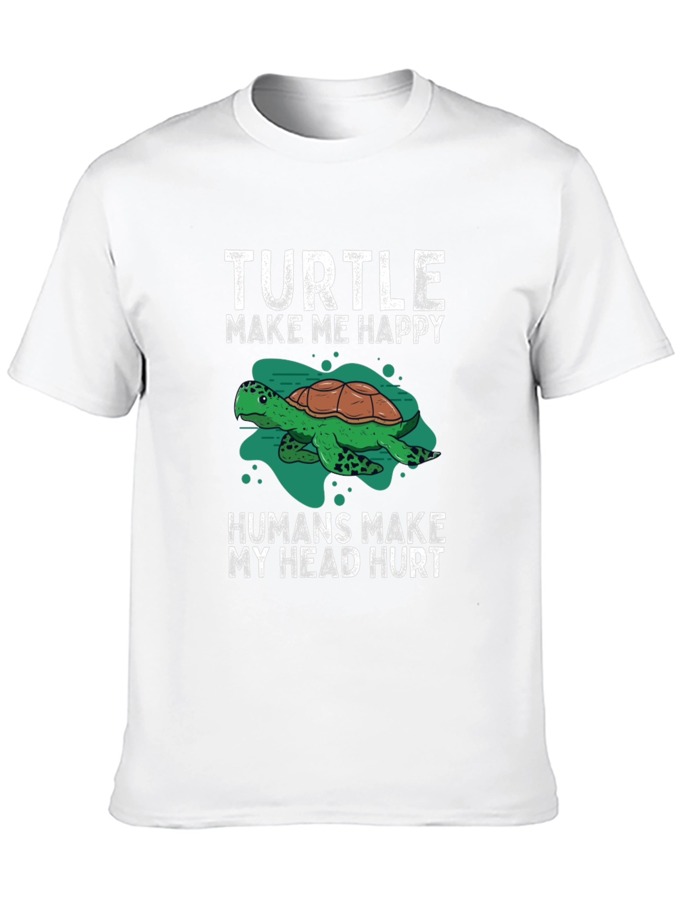 Turtle Make Me Happy Graphic T-Shirt