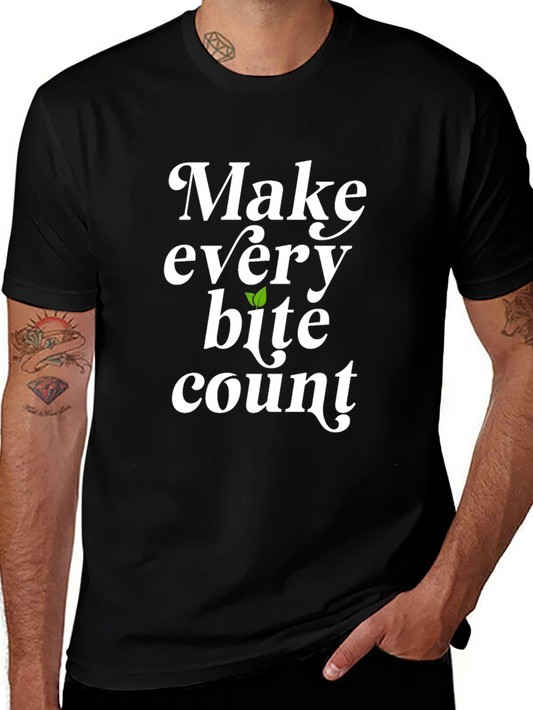 Make Every Bite Count Graphic Tee - Vegan T-Shirt