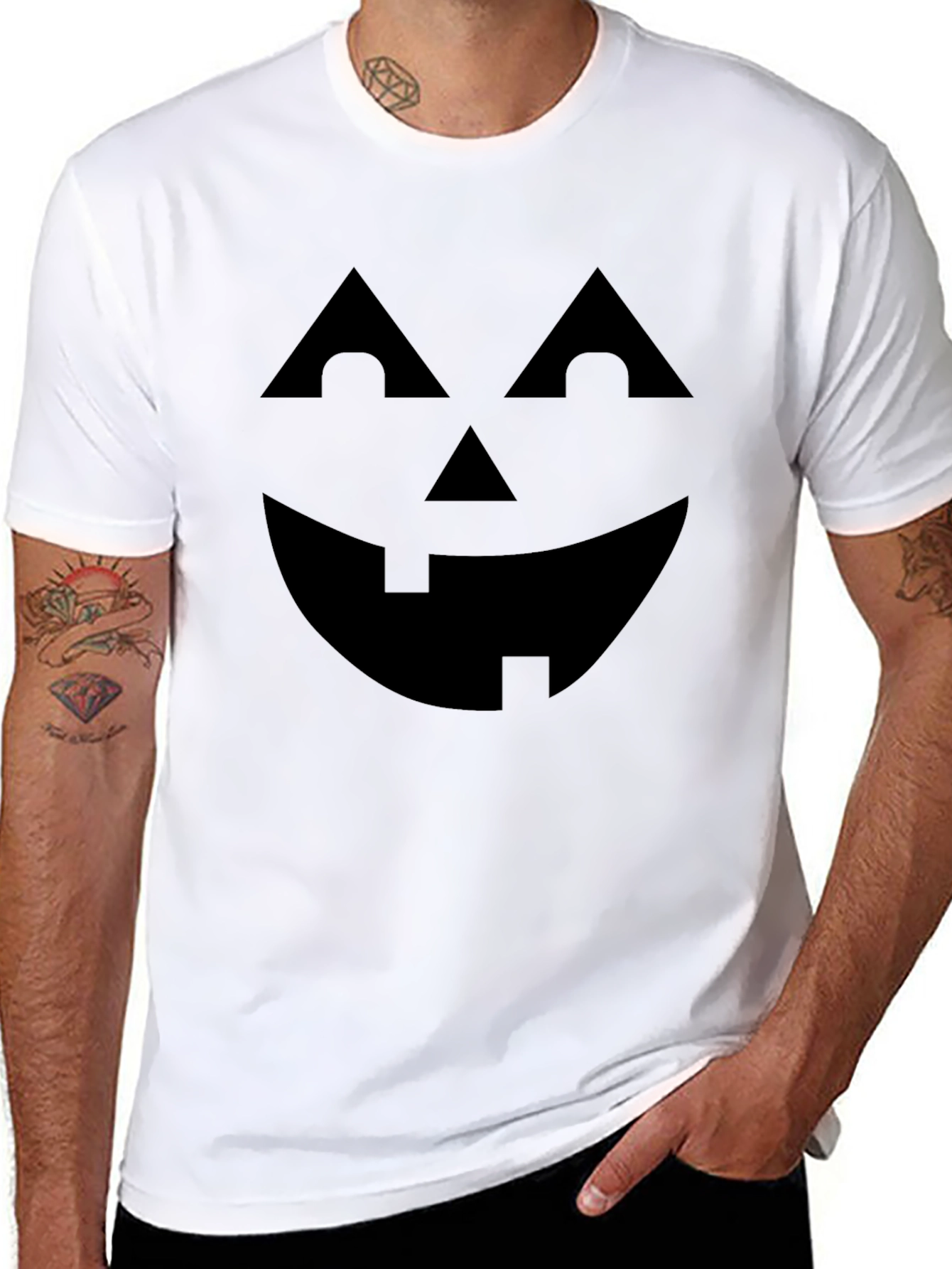 Halloween Pumpkin Face Graphic Tee