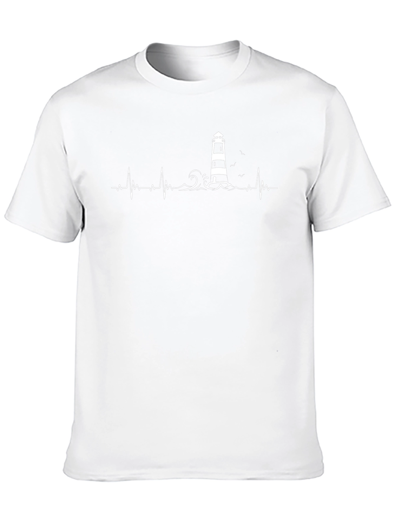 Lighthouse Heartbeat Graphic Tee - Black