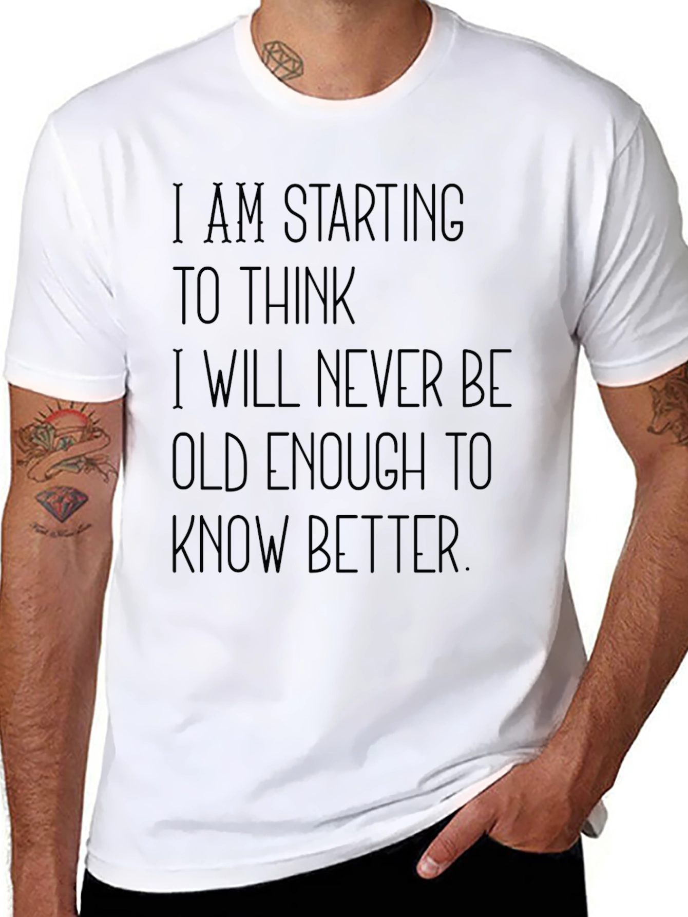 Humorous Never Old Enough Graphic Tee