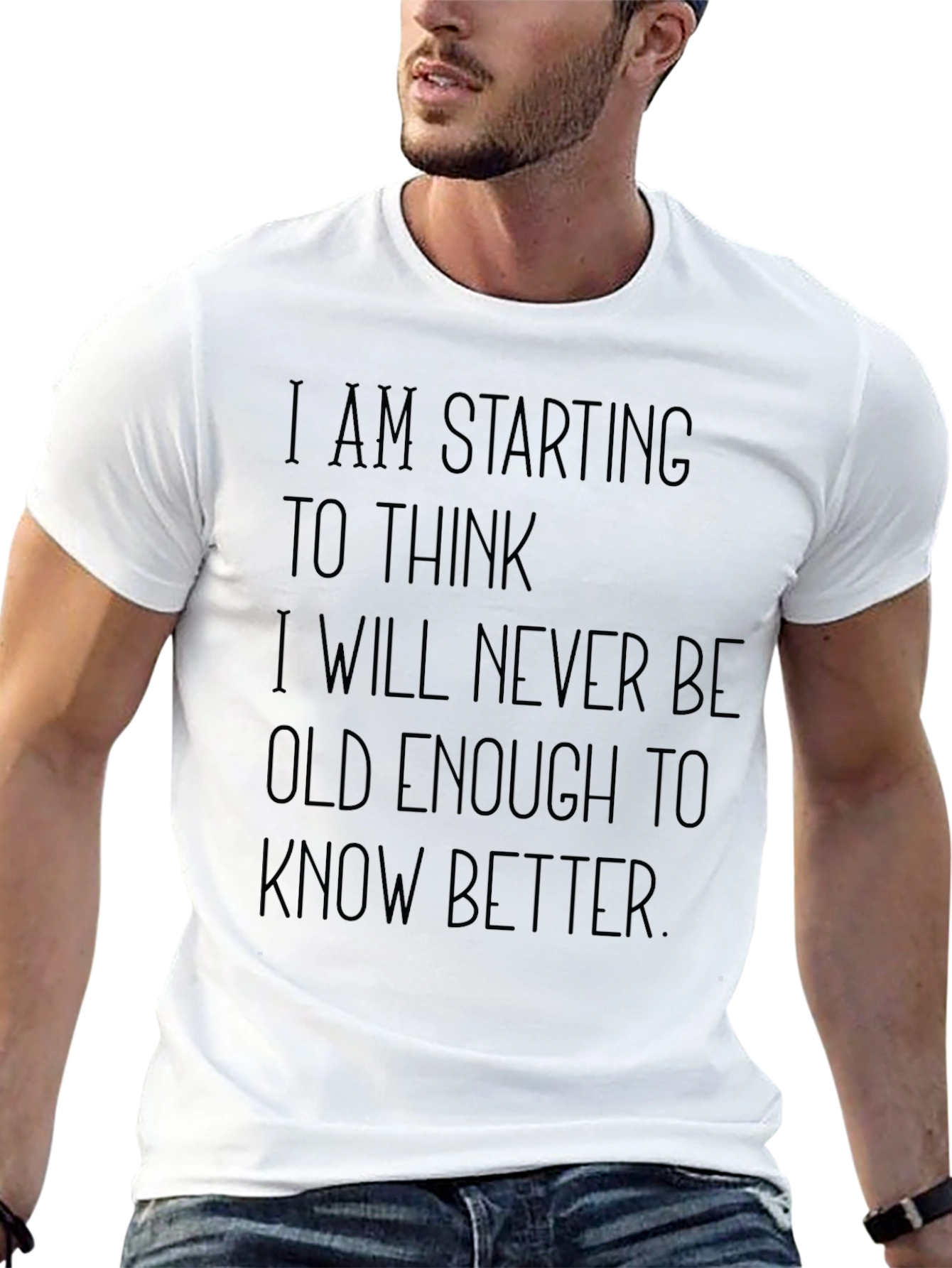 Humorous Never Old Enough Graphic Tee