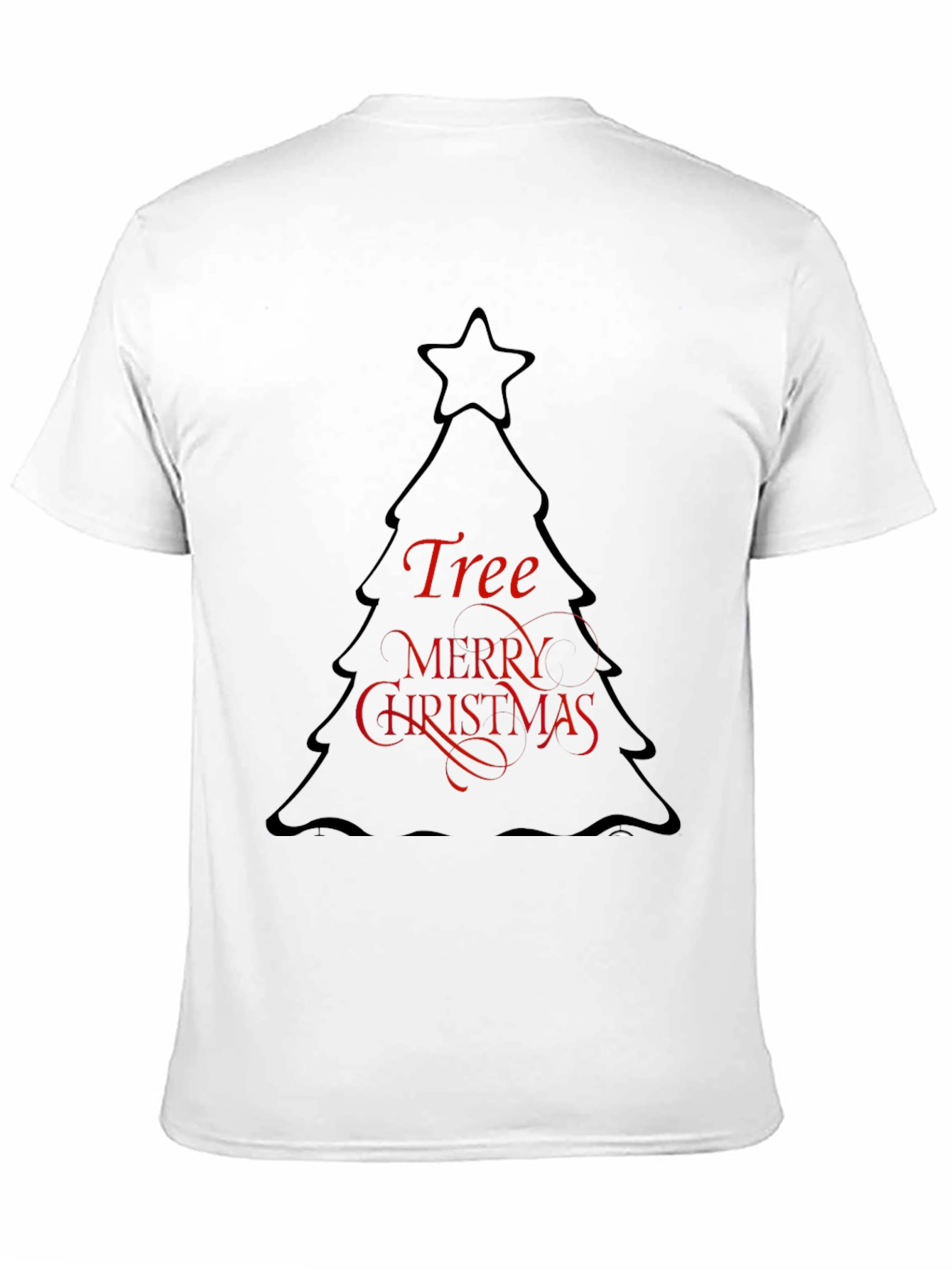 Christmas Tree Graphic Black T-Shirt