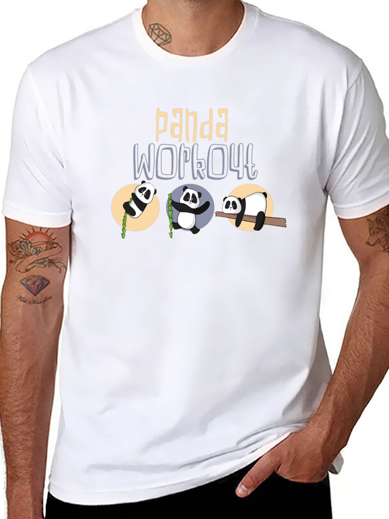 Panda Workout Graphic Tee