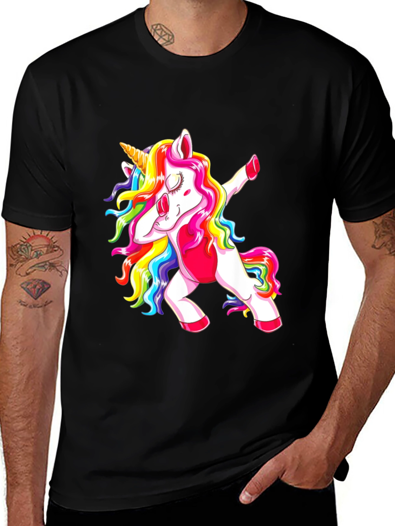 Dabbing Unicorn Graphic Tee