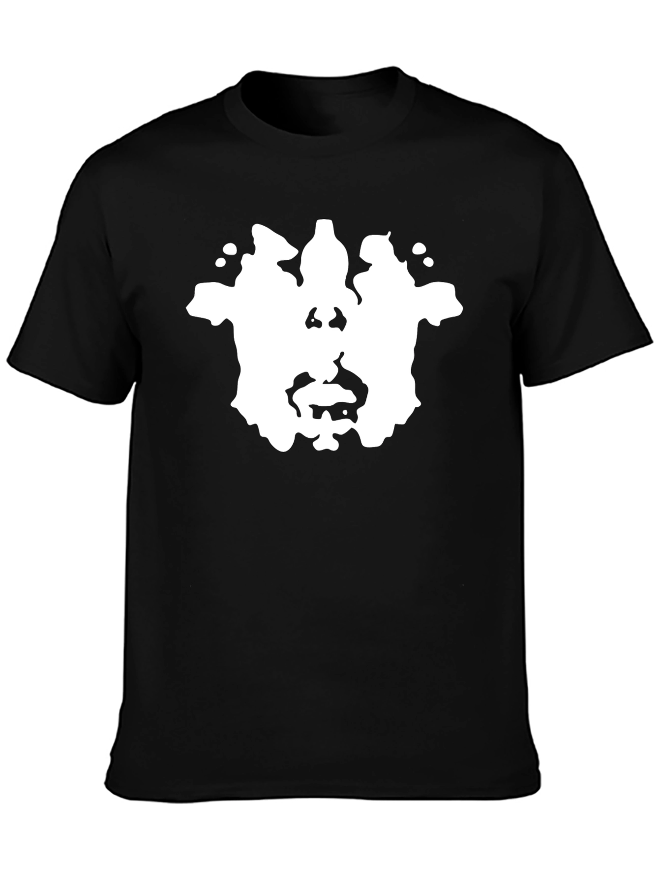 Rorschach Ink Blot Graphic Tee - Black
