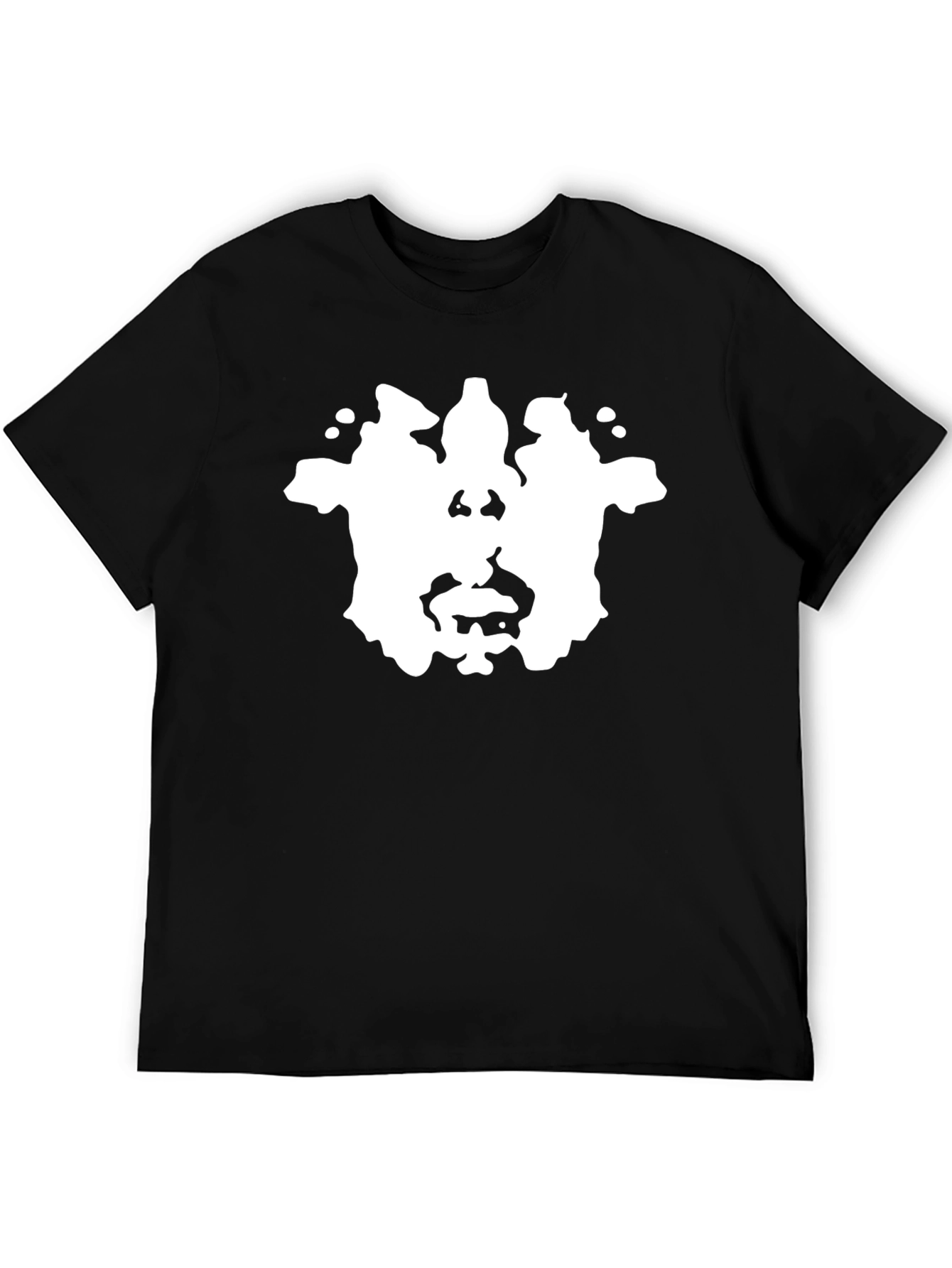 Rorschach Ink Blot Graphic Tee - Black