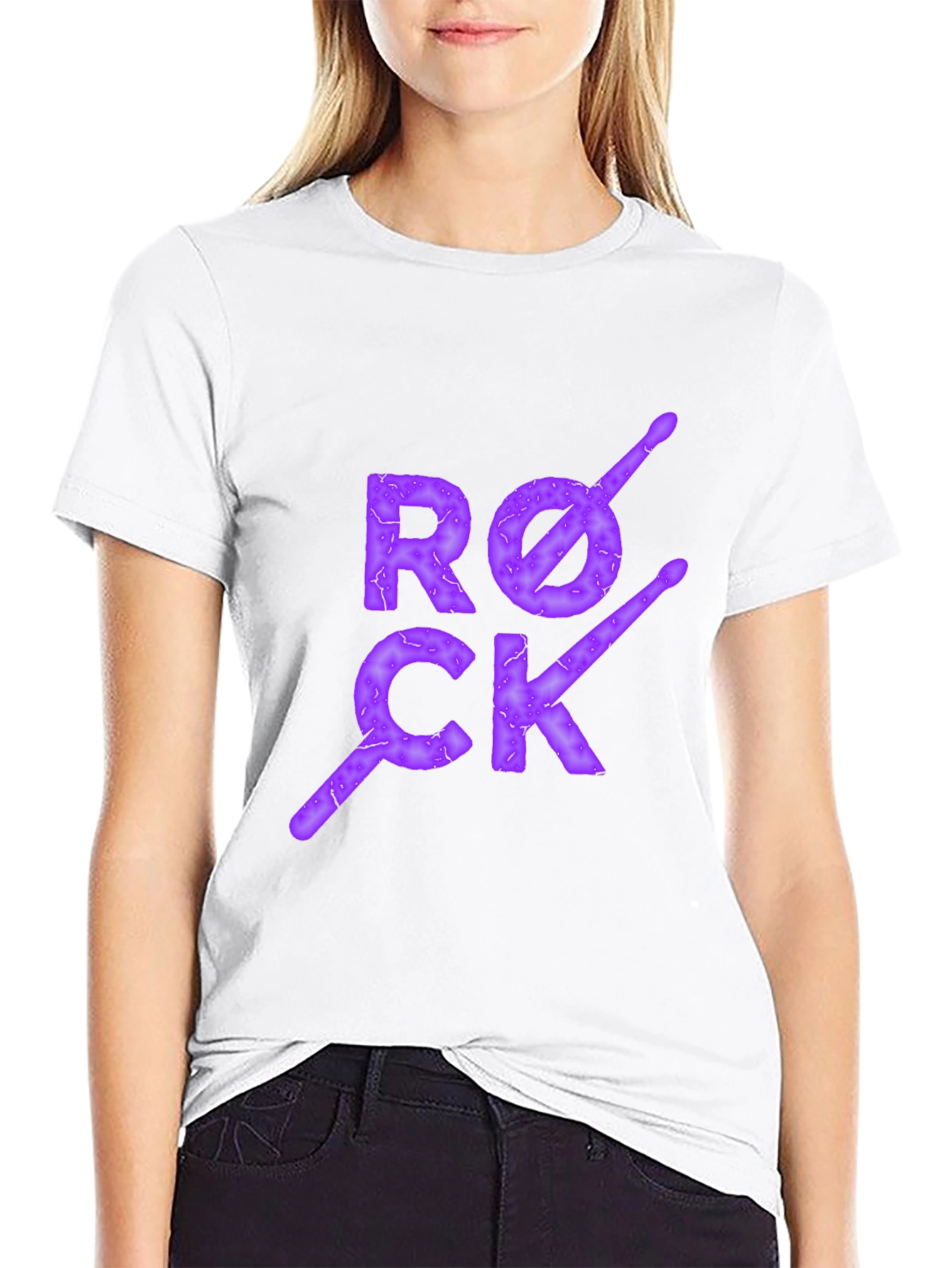 Rock Drum Sticks T-Shirt - Black