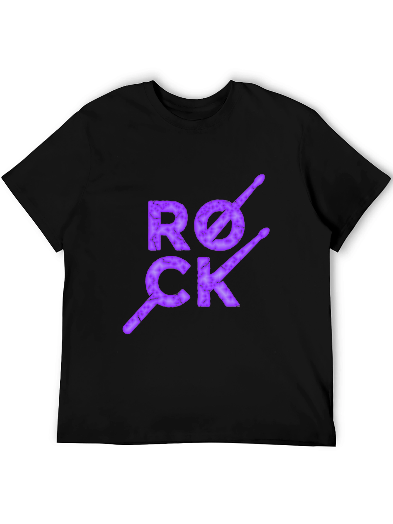 Rock Drum Sticks T-Shirt - Black