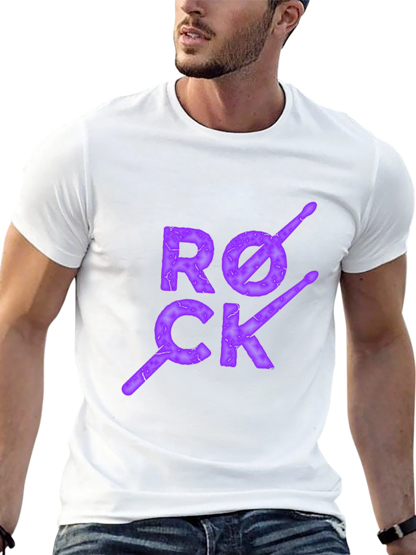 Rock Drum Sticks T-Shirt - Black