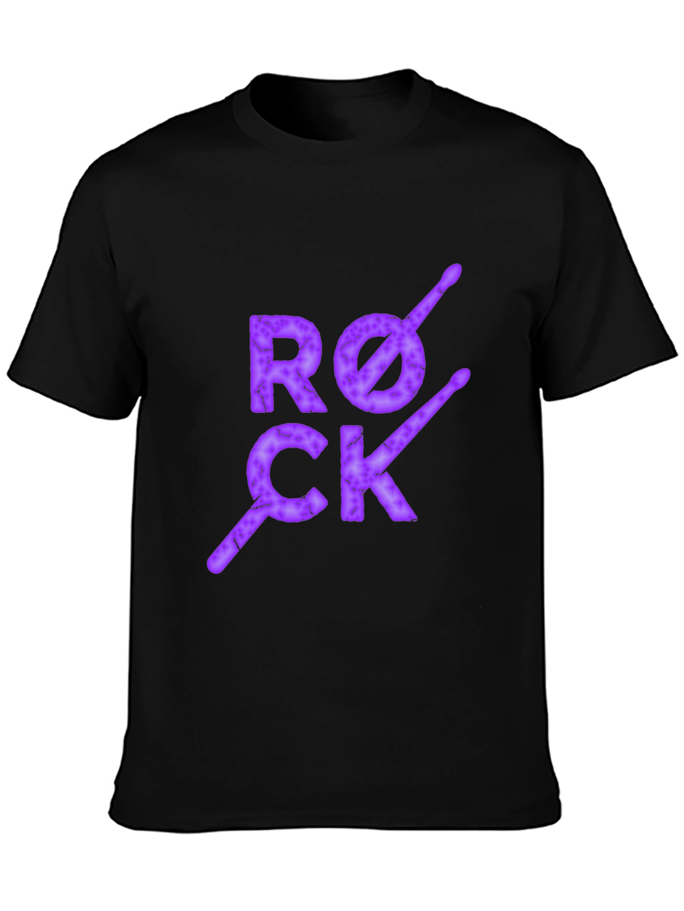 Rock Drum Sticks T-Shirt - Black