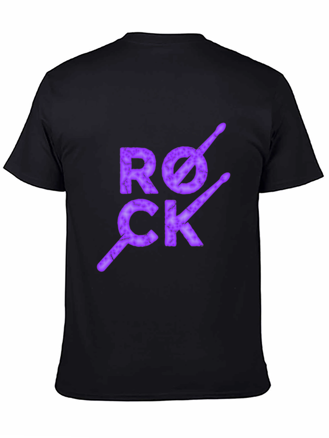 Rock Drum Sticks T-Shirt - Black