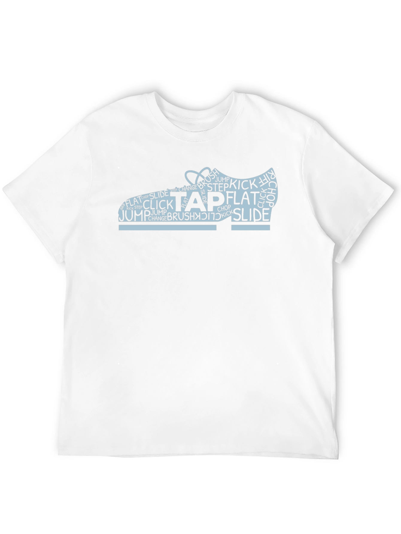 Tap Dance Shoe Word Art Black T-Shirt