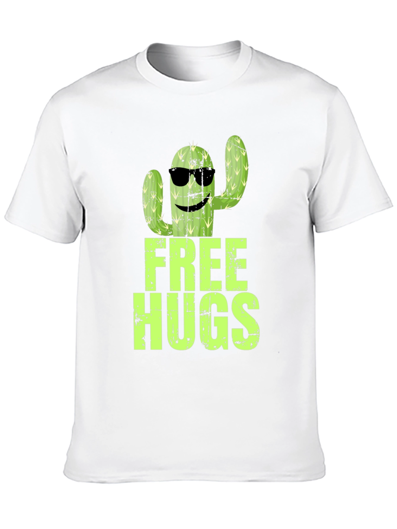 Free Hugs Cactus Graphic T-Shirt