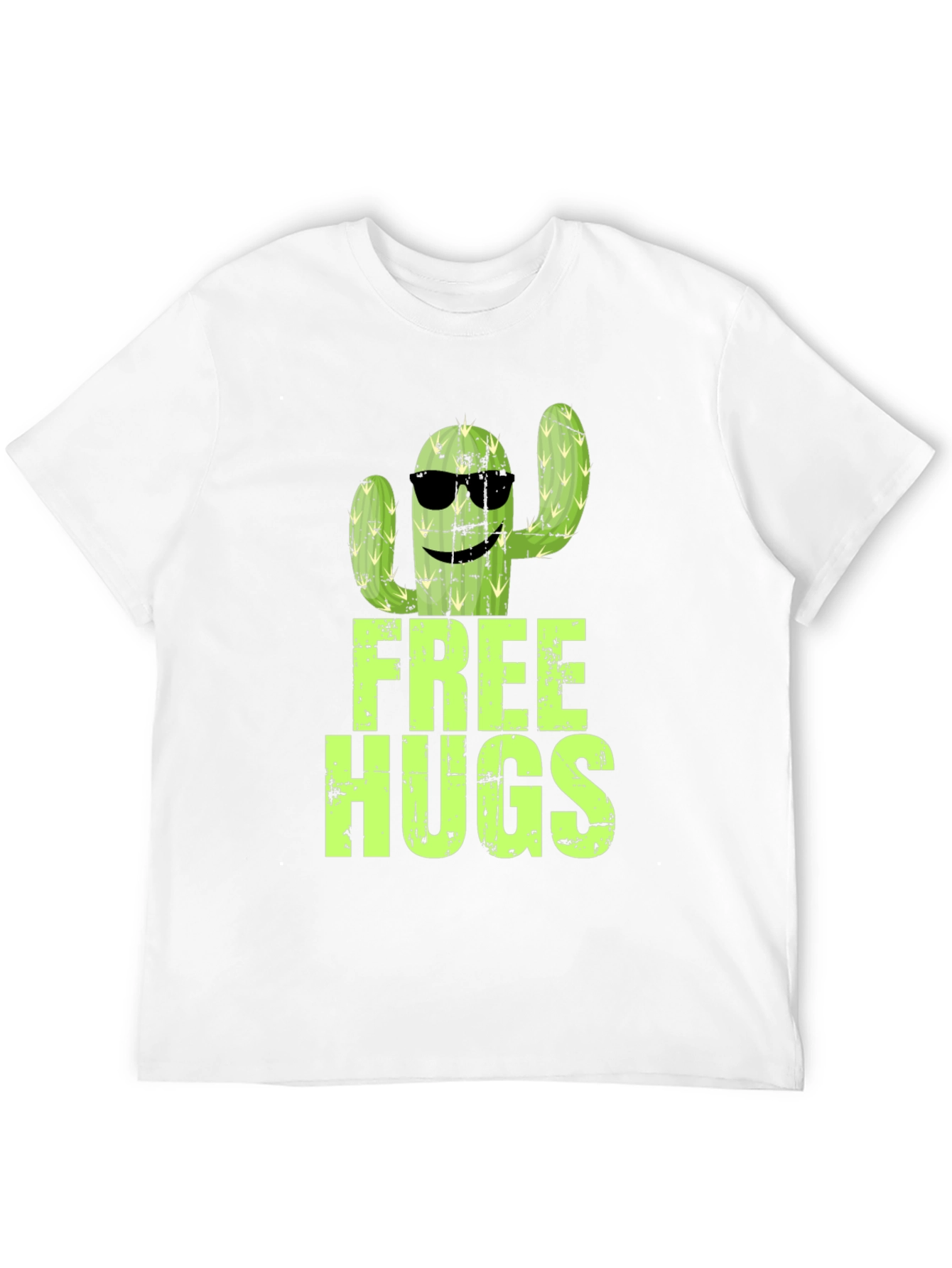 Free Hugs Cactus Graphic T-Shirt