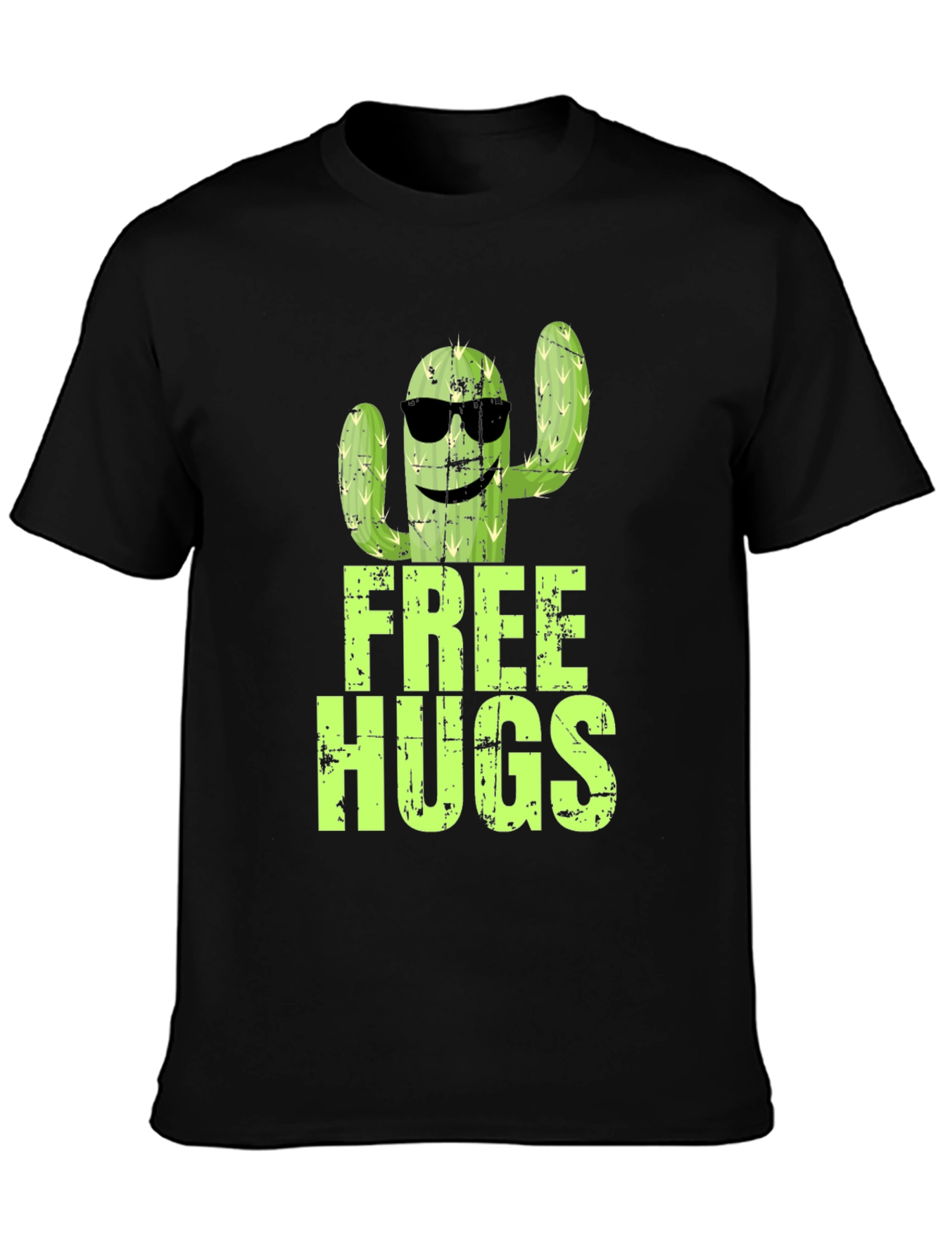 Free Hugs Cactus Graphic T-Shirt