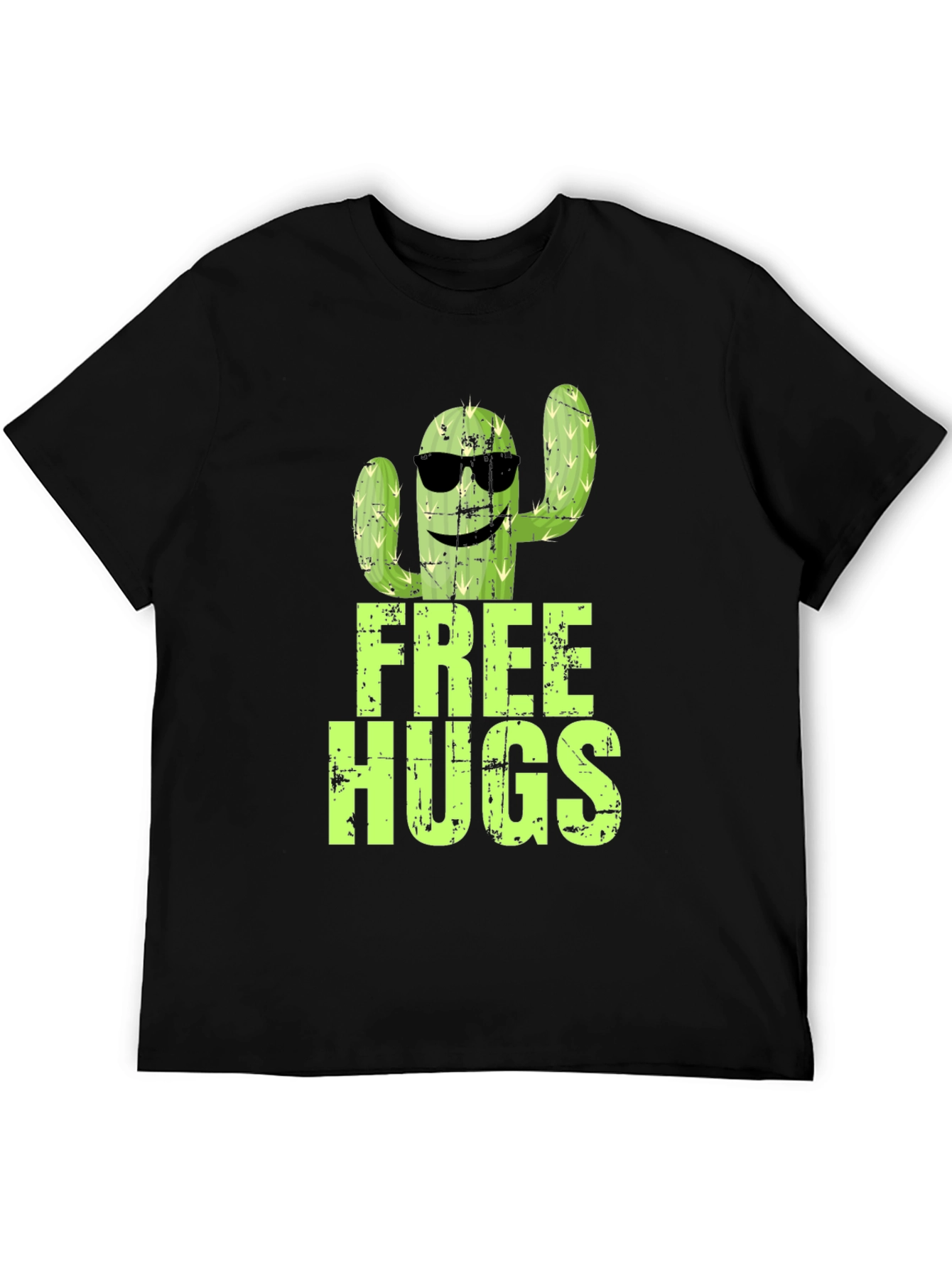 Free Hugs Cactus Graphic T-Shirt