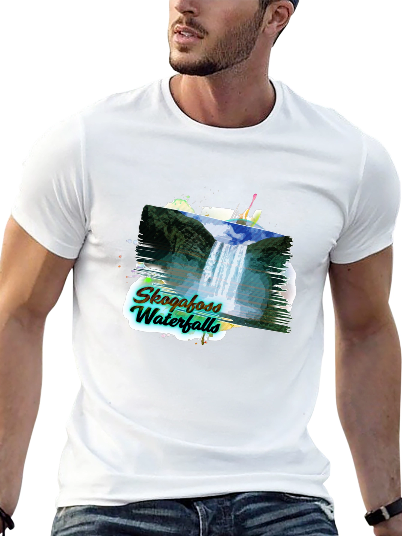 Skogafoss Waterfalls Graphic Tee