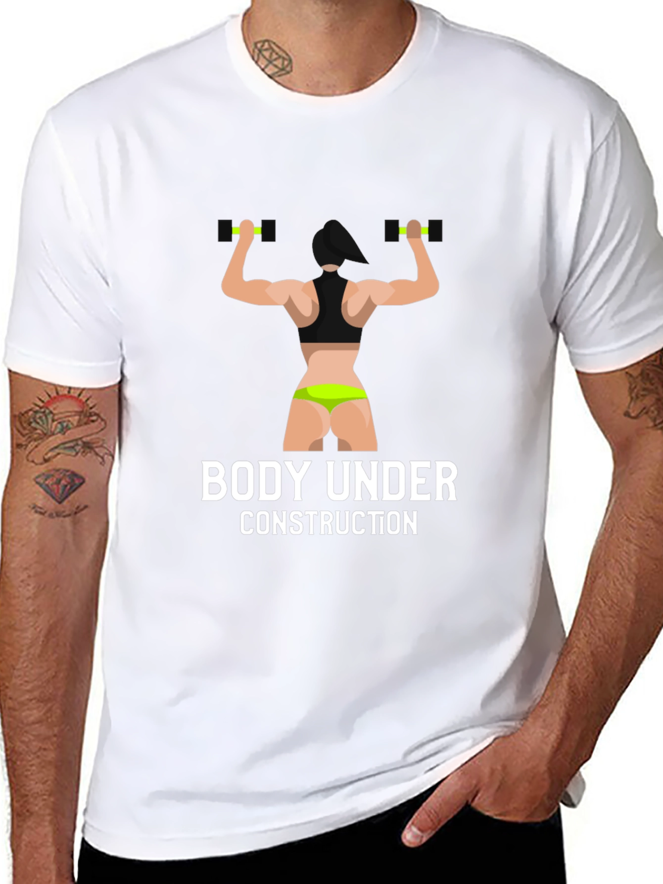 Body Under Construction Graphic T-Shirt - Fitness Apparel