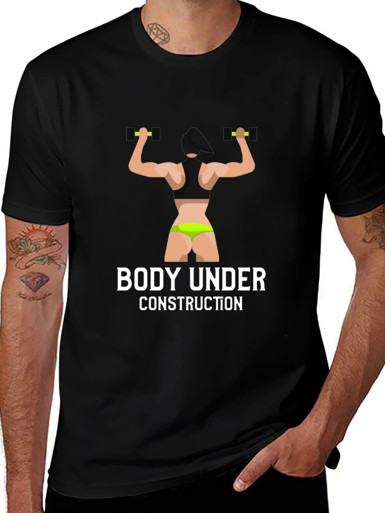 Body Under Construction Graphic T-Shirt - Fitness Apparel