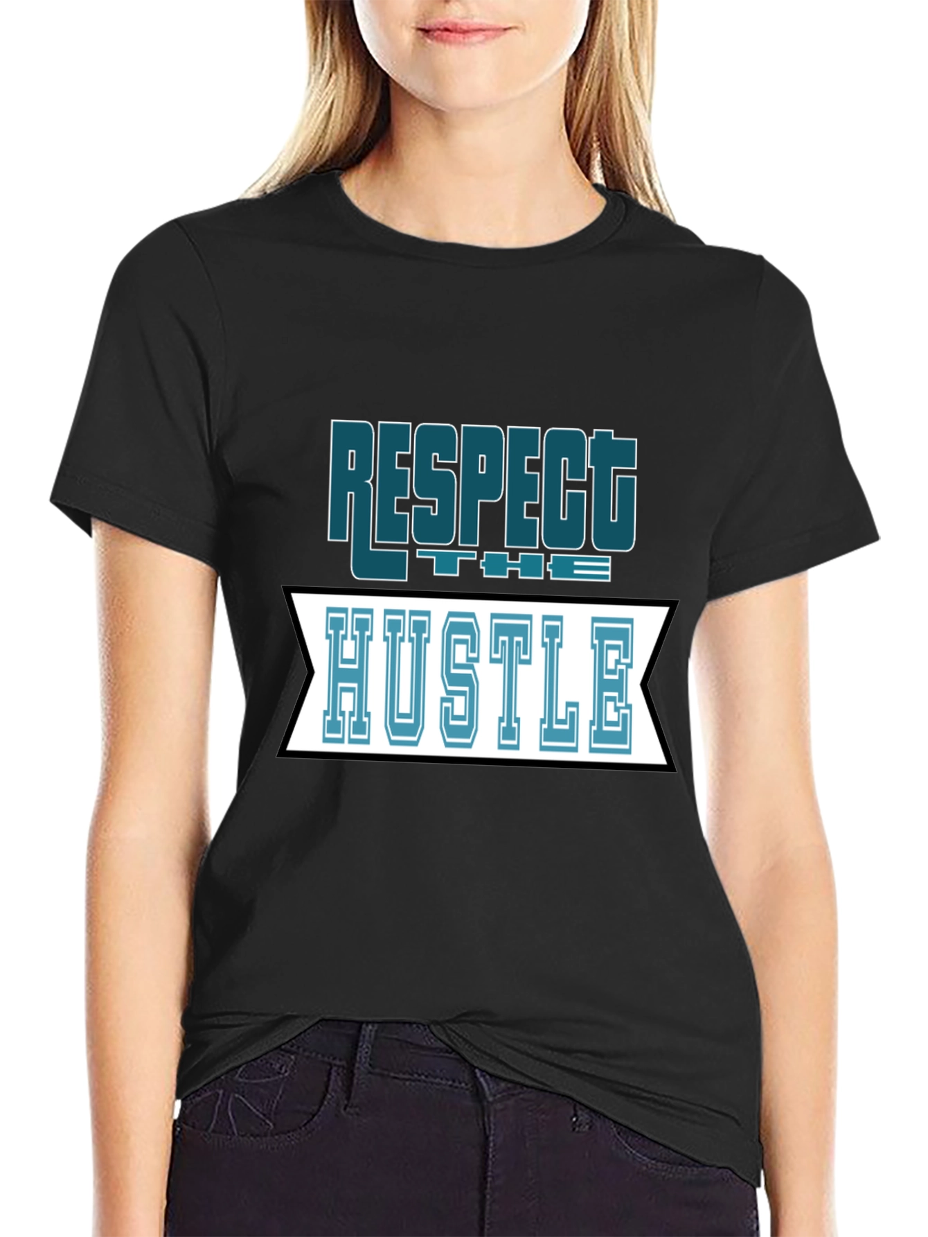 Respect the Hustle Graphic Tee - Black
