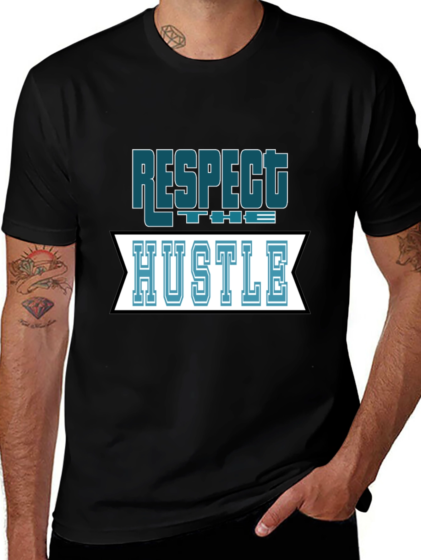 Respect the Hustle Graphic Tee - Black