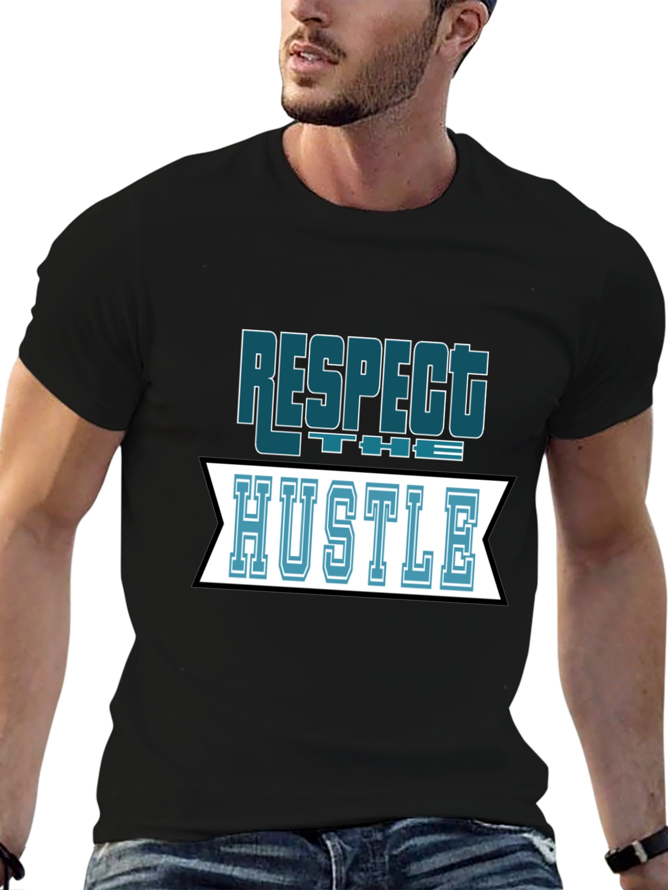 Respect the Hustle Graphic Tee - Black