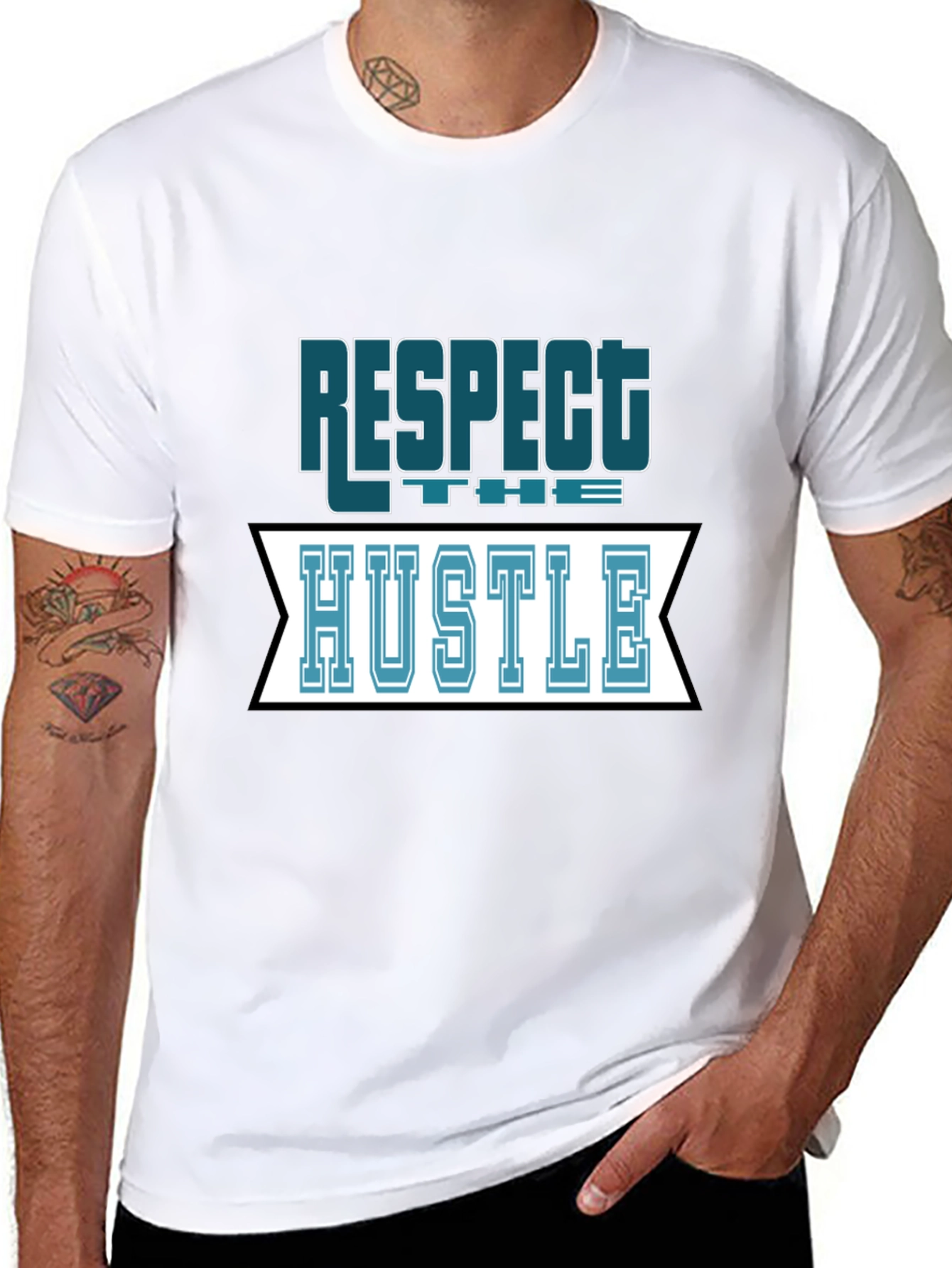 Respect the Hustle Graphic Tee - Black