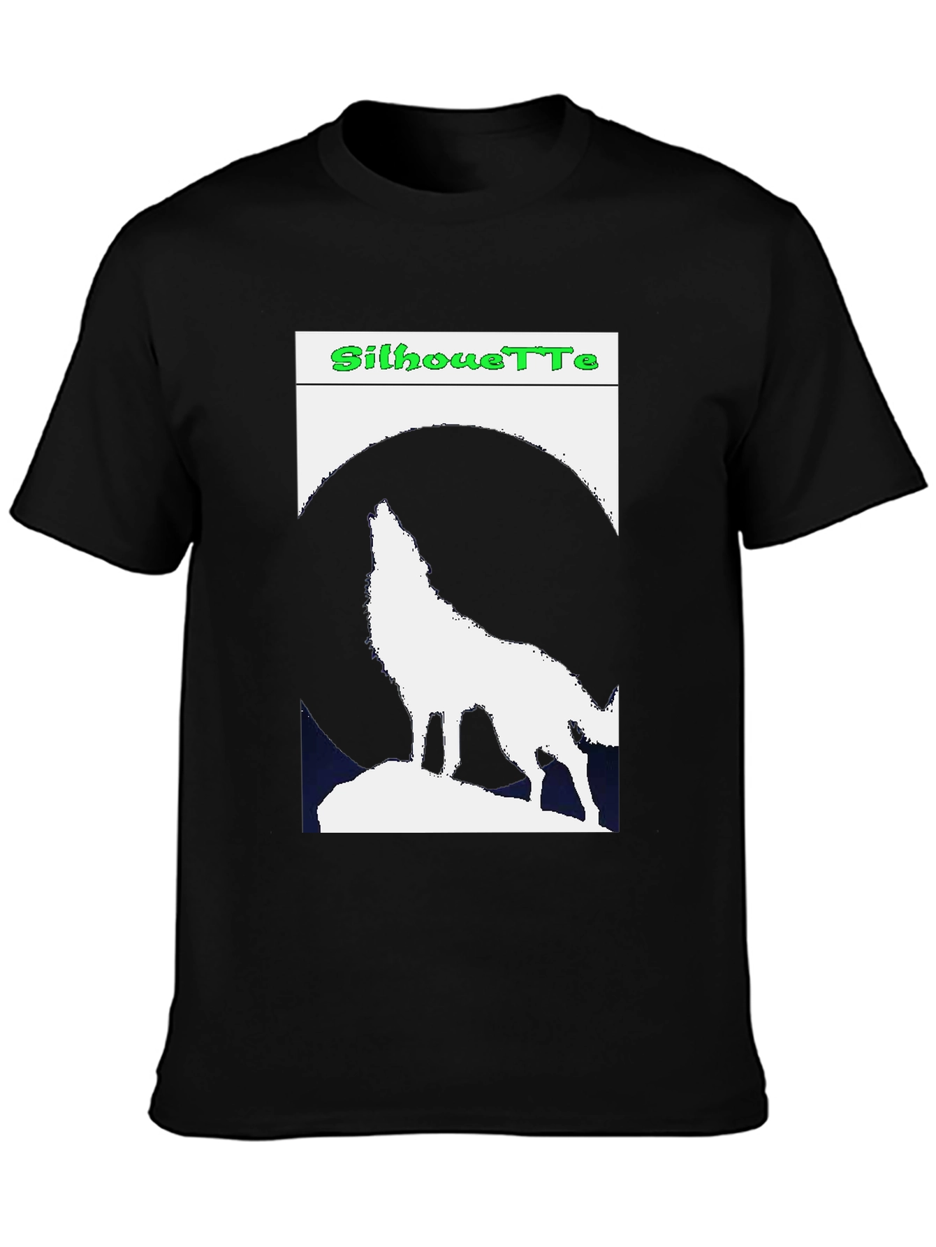 Wolf Silhouette Graphic Tee - Night Howler