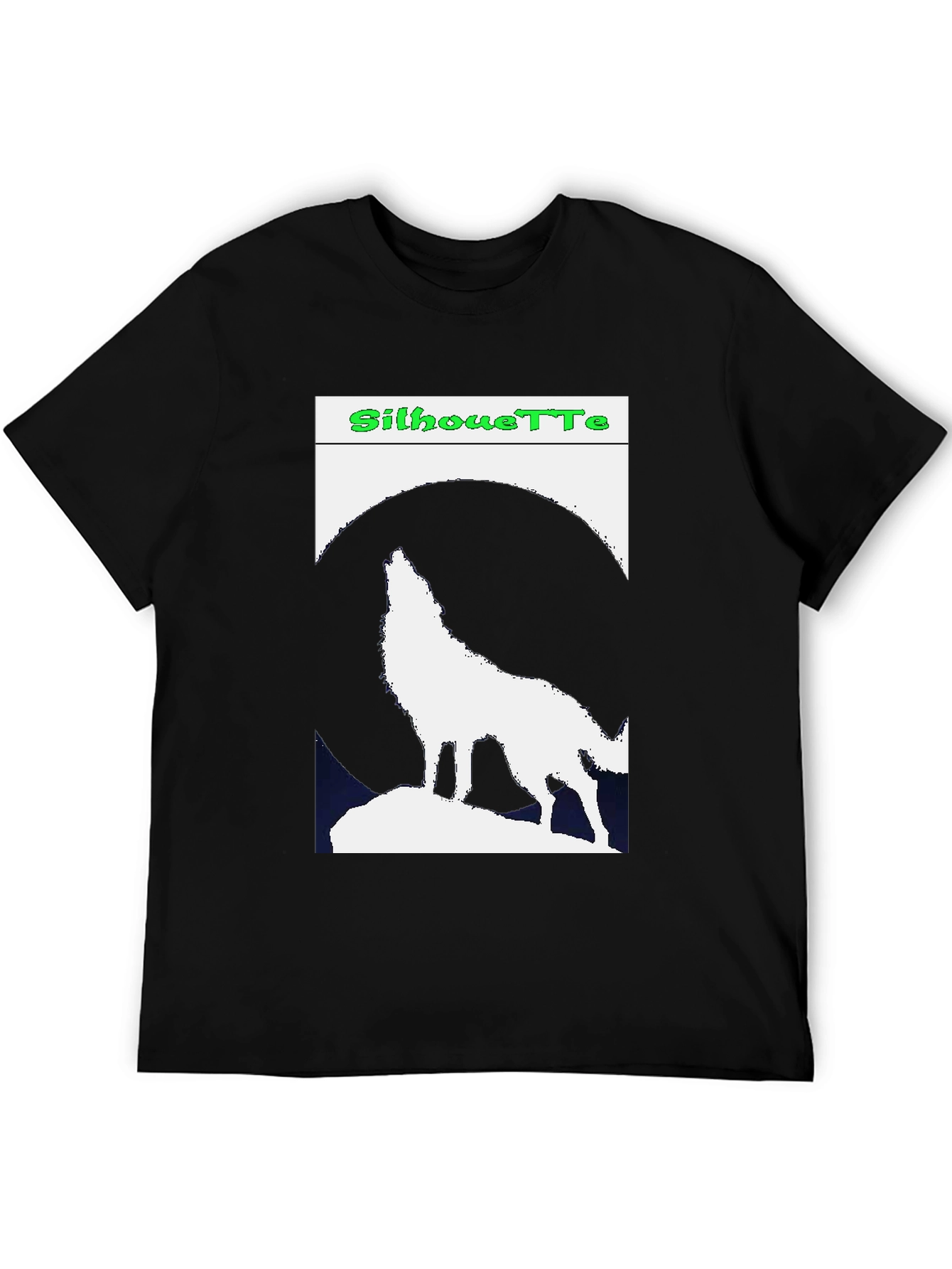 Wolf Silhouette Graphic Tee - Night Howler