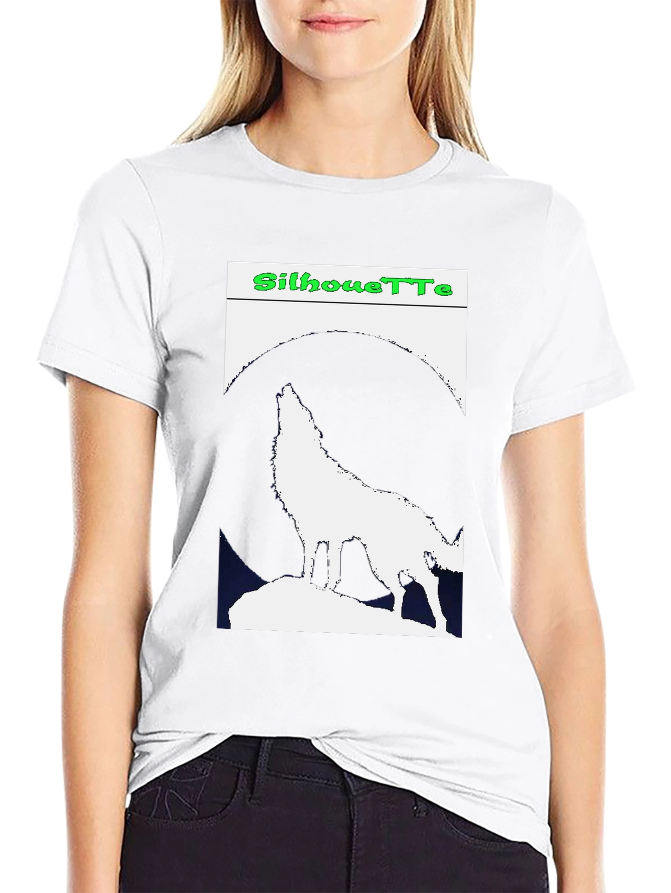 Wolf Silhouette Graphic Tee - Night Howler